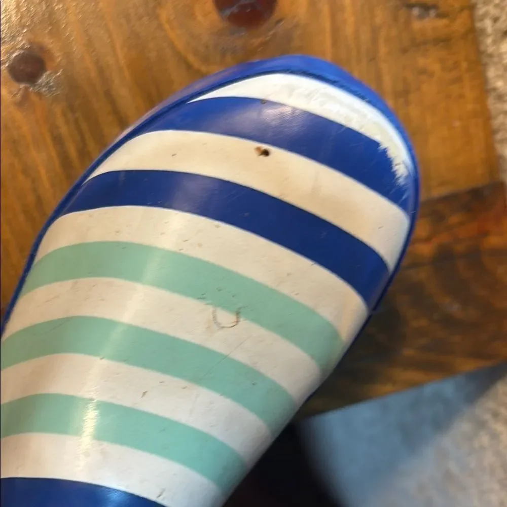Hunter Blue and White Rain & Snow Boots